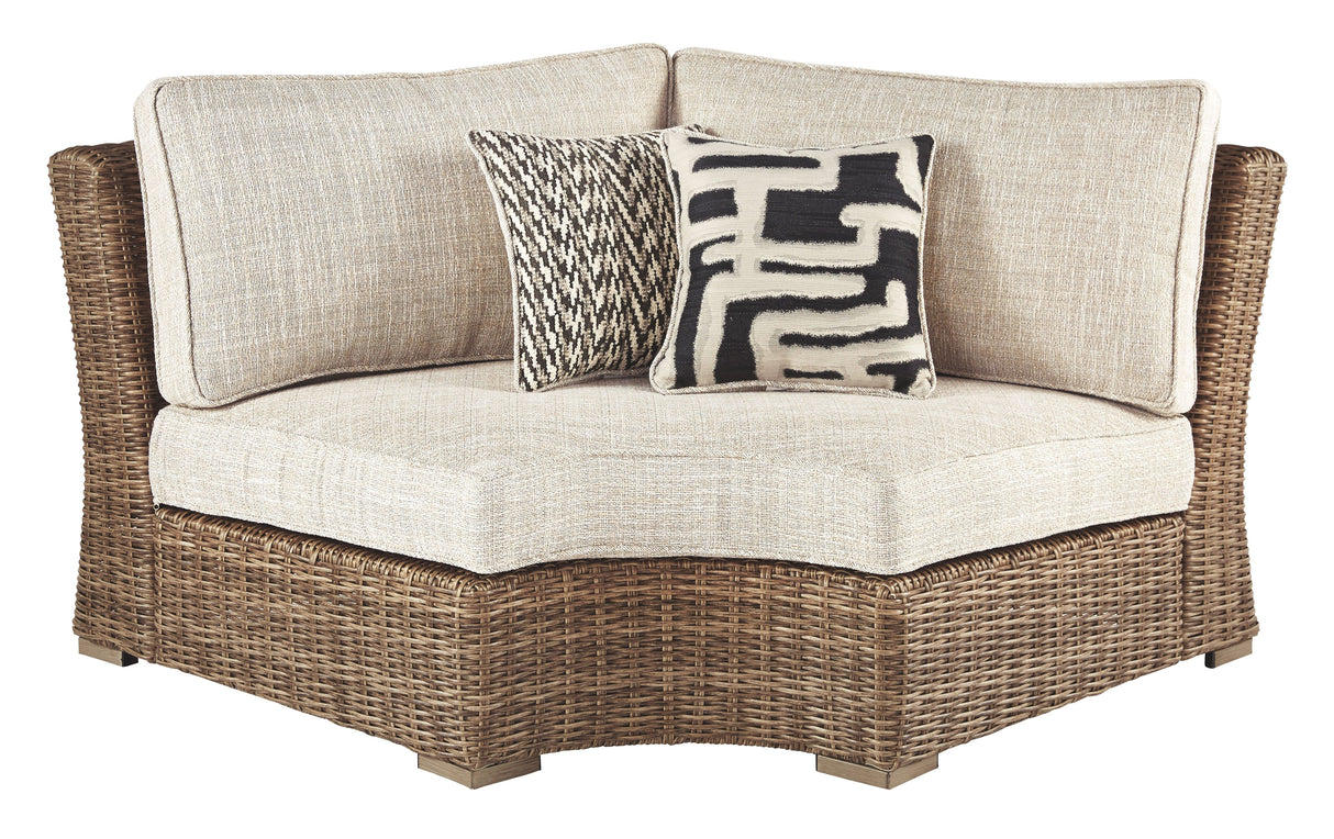 Beachcroft - Beige - Curved Corner Chair w/Cushion by Signature Design by Ashley® | Bel Furniture