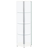 Zahavah - 4-Shelf Hexagonal Clear Glass Curio Cabinet by CoasterEveryday | Bel Furniture