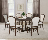 Landon - Round Dining Table Set Dark Brown 7 Pc. Table, 6 Chairs by Coaster Fine Furniture | Bel Furniture