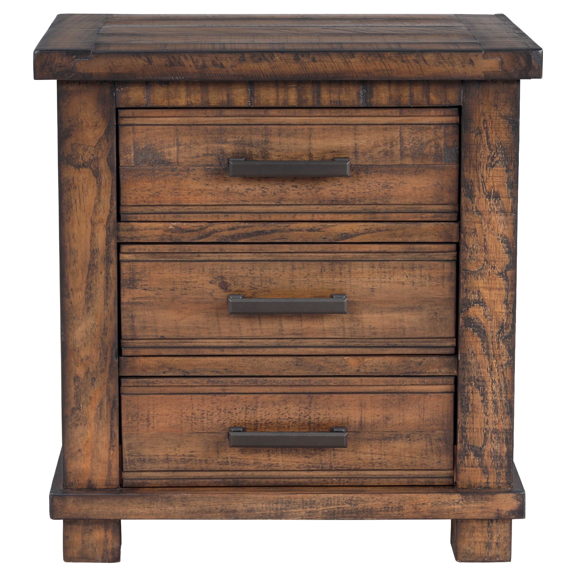 Drawer Reclaimed Solid Wood Framhouse Nightstand - Natural