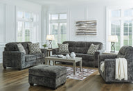 Lonoke - Living Room Set Dark Gray 4 Pc. Sofa, Loveseat, Chair And A Half, Ottoman by Signature Design by Ashley® | Bel Furniture