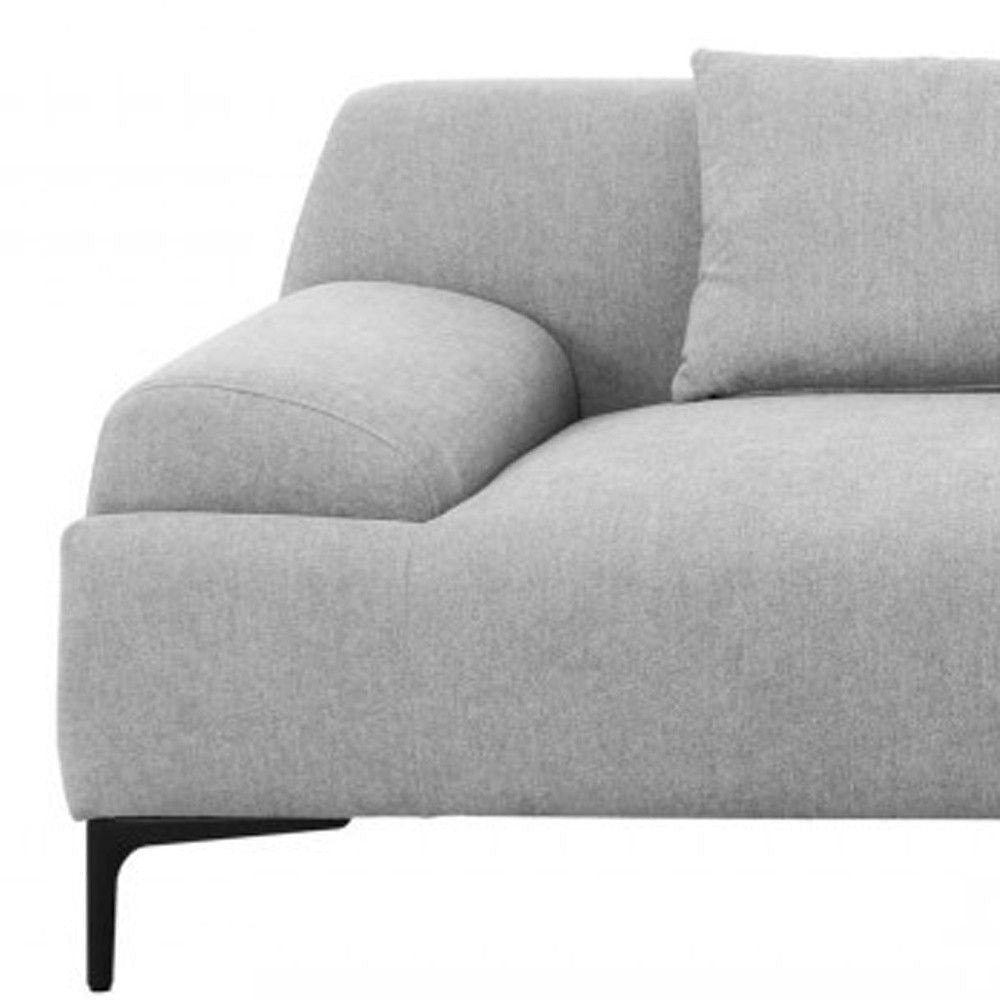 Sofa And Toss Pillows & Black Legs - Gray