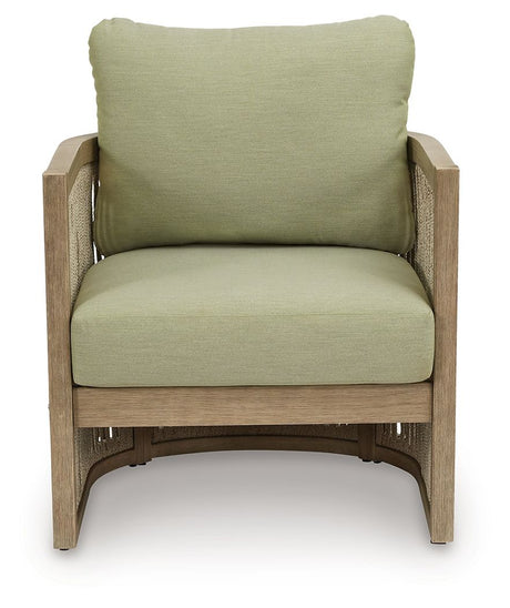 Serena Shores - Lounge Chair With Cushion (Set of 2) - Beige / Green - view 7