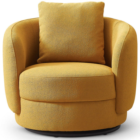 Dylan - Boucle Lounge Chair Yellow by Ashcroft Furniture | Bel Furniture