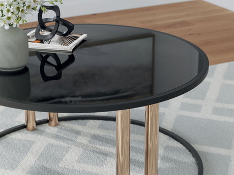 Hannerly - Occasional Table Set (Set of 3) - Black / Gold Finish - view 6