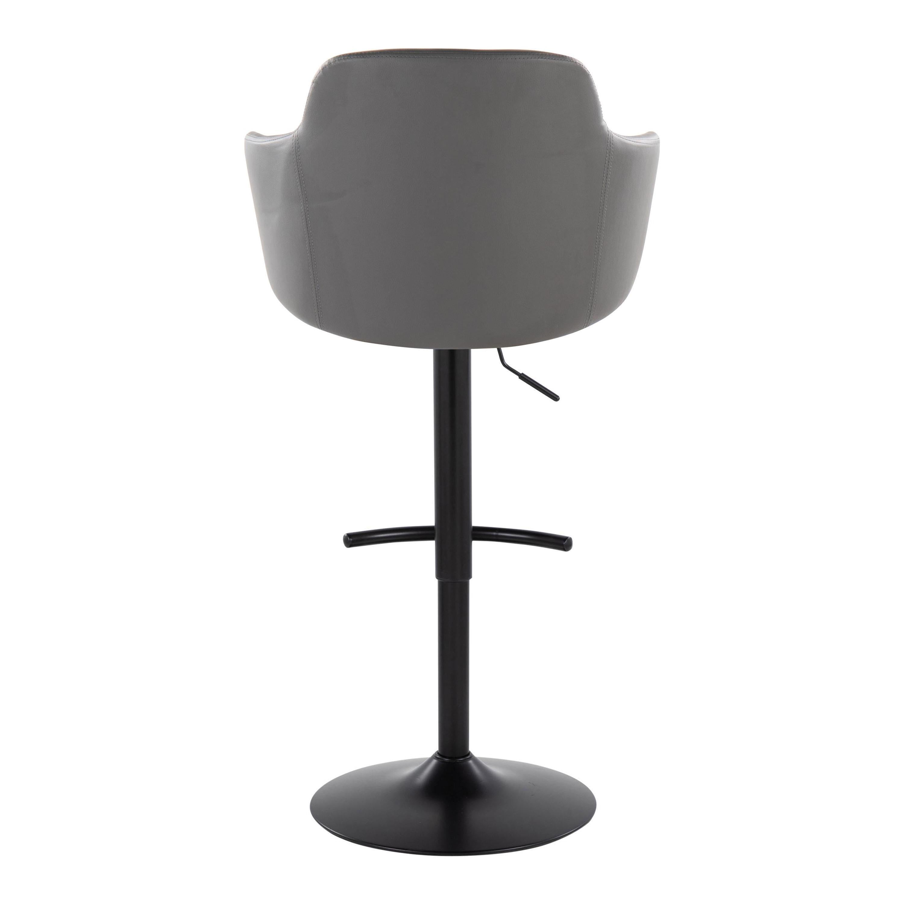 Boyne - Contemporary Adjustable Barstool With Swivel With Rounded T Footrest (Set of 2)