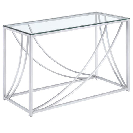 Lille - Glass Top Entryway Sofa Console Table Accents