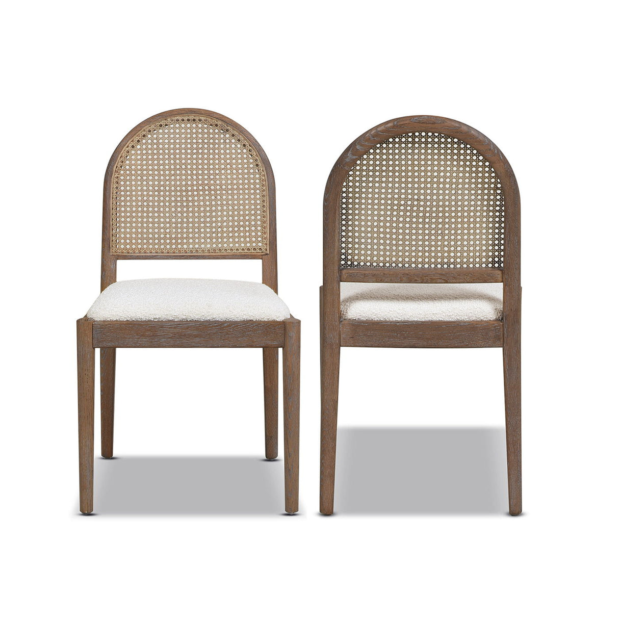 Panama - Curved Cane Side Dining Chair (Set of 2) by Jennifer Taylor Home | Bel Furniture