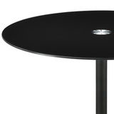 Ganso - Round Metal Coffee Table With Tempered Glass Top