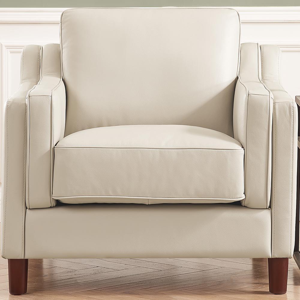 Bella - Top Grain Leather Chair Beige by Hydeline Furniture | Bel Furniture