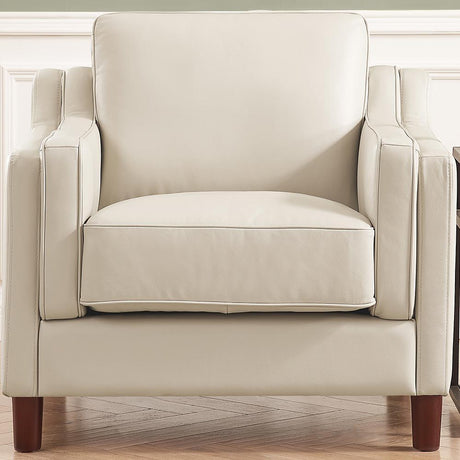 Bella - Top Grain Leather Chair Beige by Hydeline Furniture | Bel Furniture