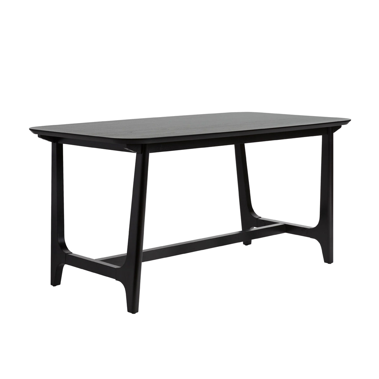 Mid-Century Modern Dining Table With Trestle Base Dark Gray by Walker Edison | Bel Furniture