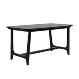 Mid-Century Modern Dining Table With Trestle Base Dark Gray by Walker Edison | Bel Furniture