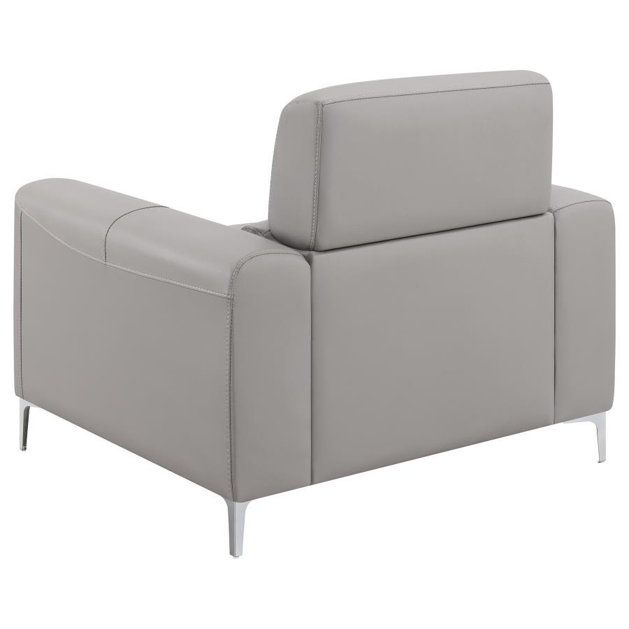 Glenmark - Upholstered Track Arm Accent Chair - Taupe