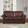 Brookfield - Leather Loveseat Dark Brown by Hydeline Furniture | Bel Furniture
