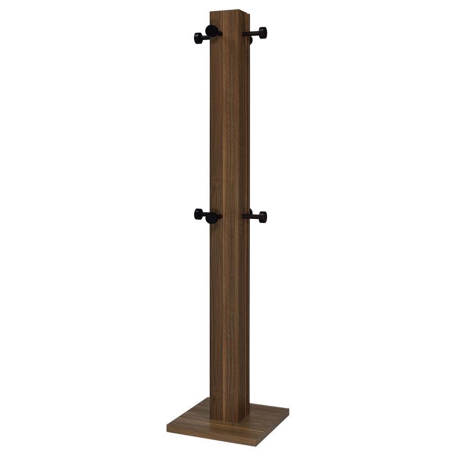 Rikkie - Coat Rack And Mirror - Walnut by Coaster Fine Furniture | Bel Furniture