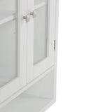 Acadian - Double Door Wall Cabinet - Pure White by Simpli-Home | Bel Furniture