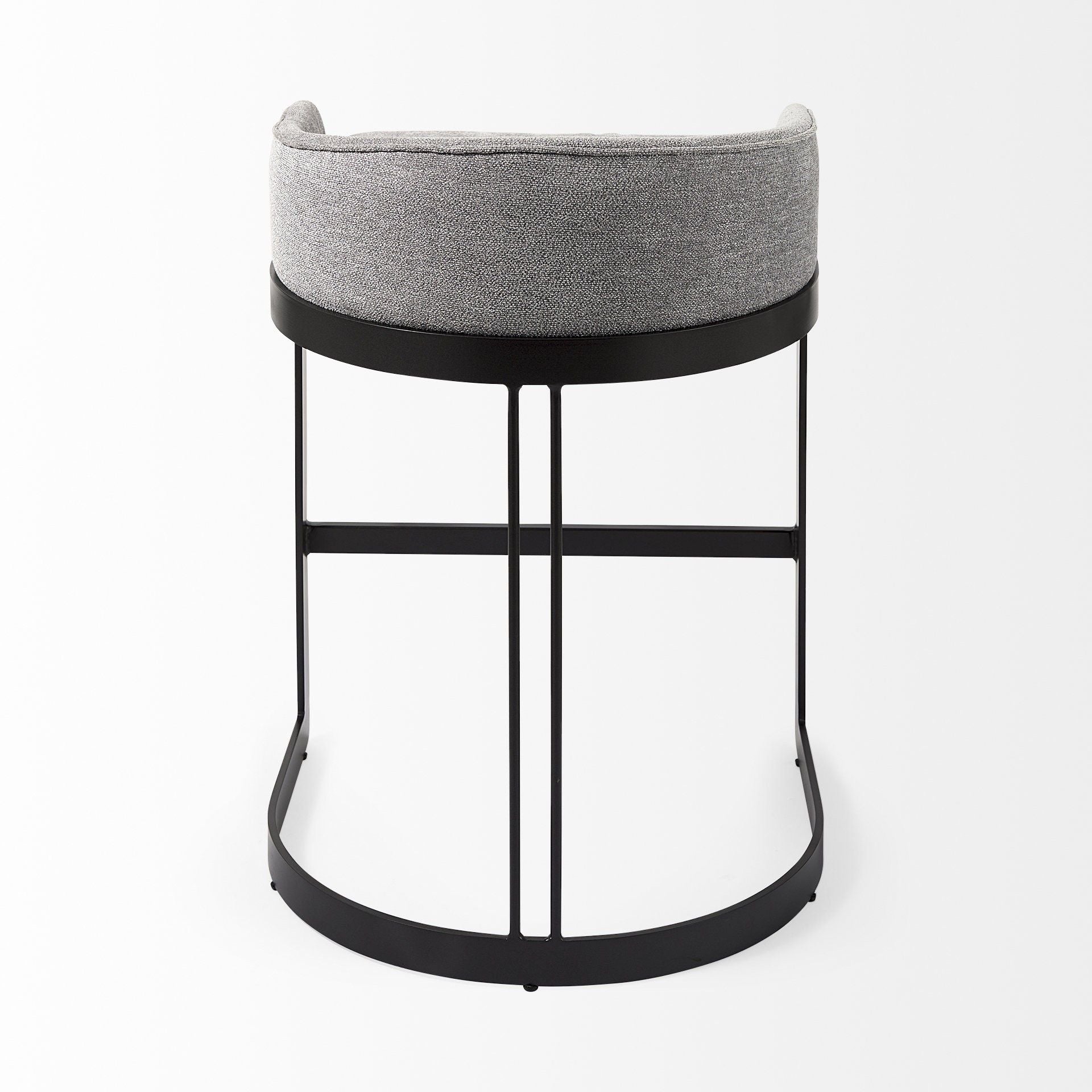 Steel Low Back Bar Chair - Gray