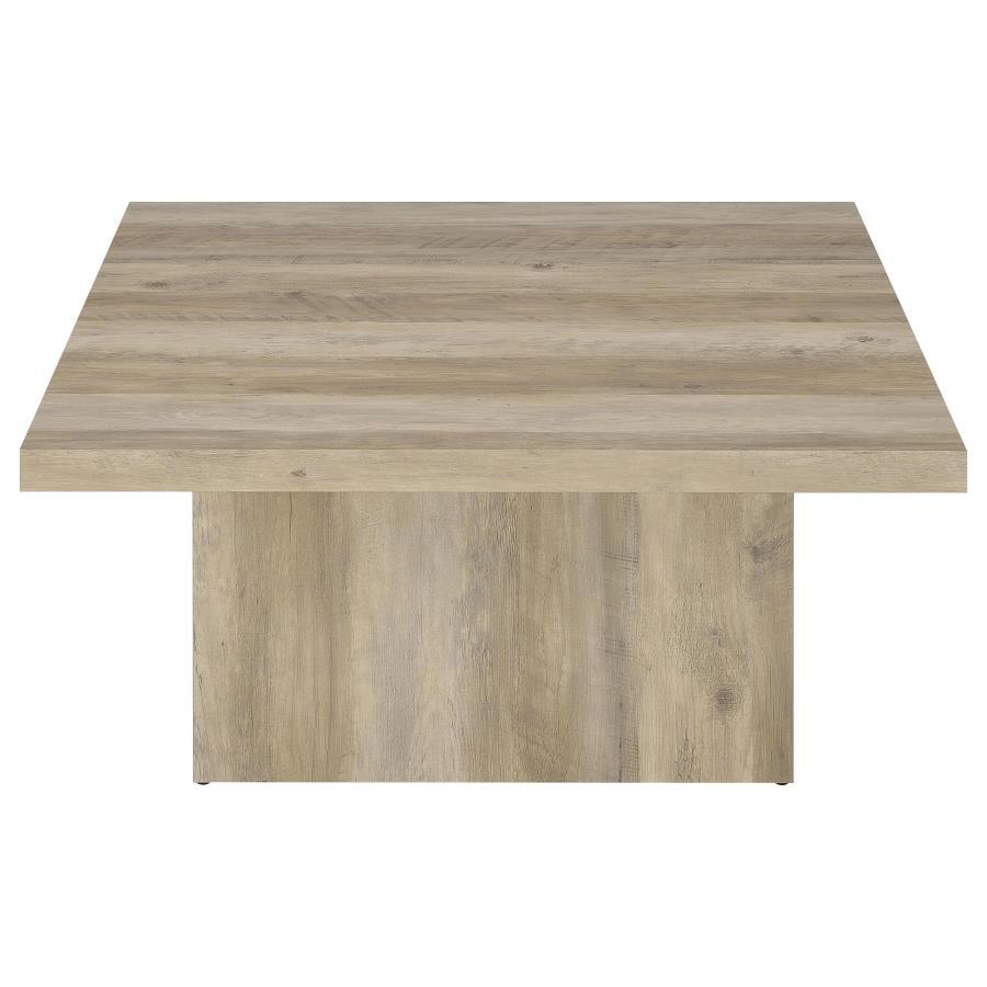 Devar - Square Coffee End Table Set - Distressed Pine