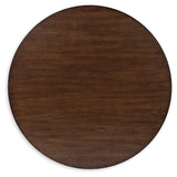 Korestone 2 - Dark Brown - Round Cocktail Table by Signature Design by Ashley® | Bel Furniture