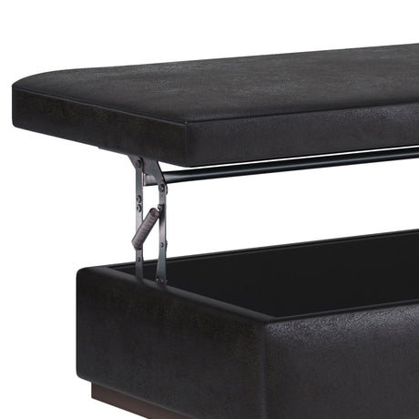 Owen - Lift Top Large Coffee Table Storage Ottoman, Mid Century Style - view 22