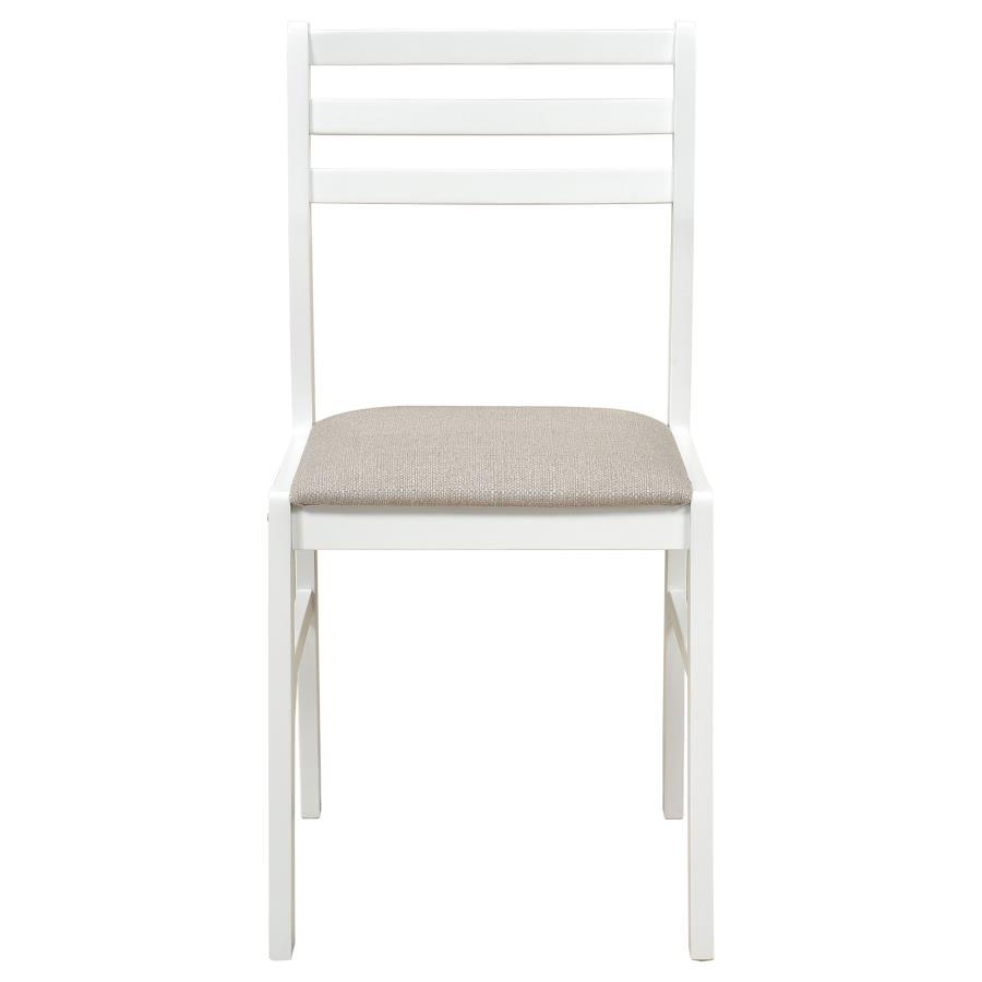 Bucknell - 3 Piece Round Drop Leaf Dining Table Set - White