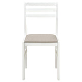 Bucknell - 3 Piece Round Drop Leaf Dining Table Set - White