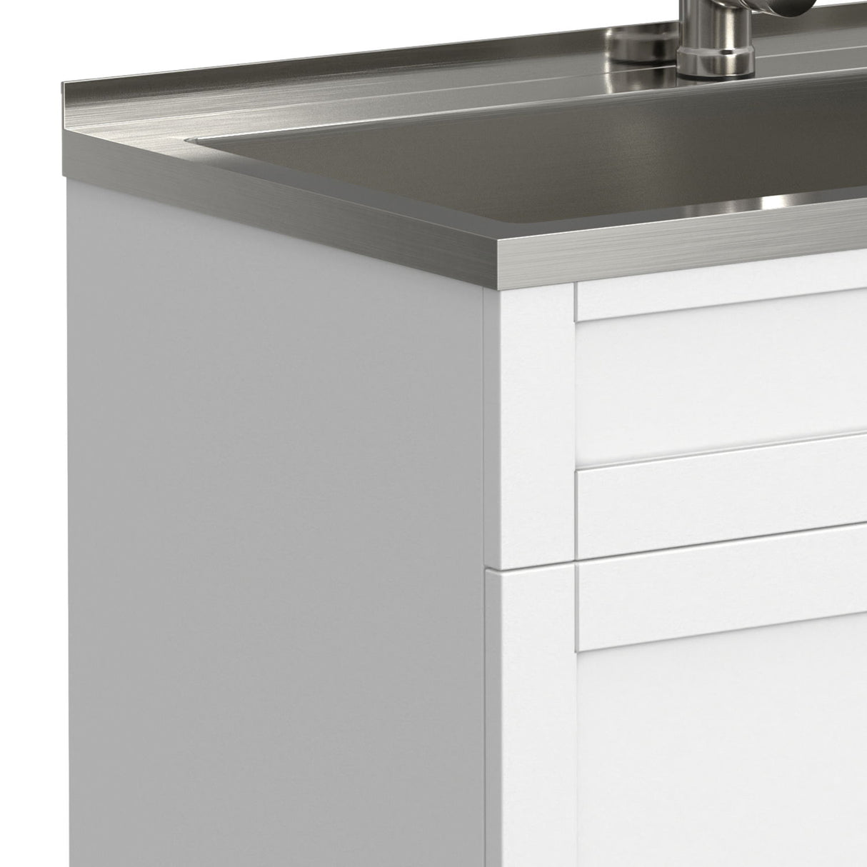 Hennessy - Deluxe Laundry Cabinet With Faucet And Stainless Steel Sink