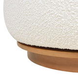 Fuji - 360 Swivel Low Barrel Back Accent Chair - Ivory White by Jennifer Taylor Home | Bel Furniture