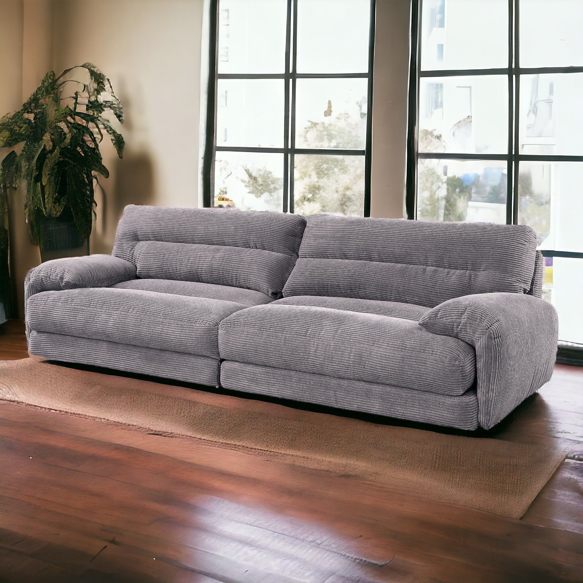 Cadenza - Corduroy Sofa - Gray