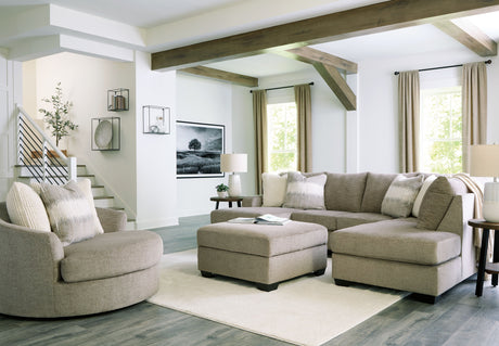 Creswell - Sectional Set Beige 4 Pc. Sofa, Sectional, Accent Chair, Ottoman by Signature Design by Ashley® | Bel Furniture