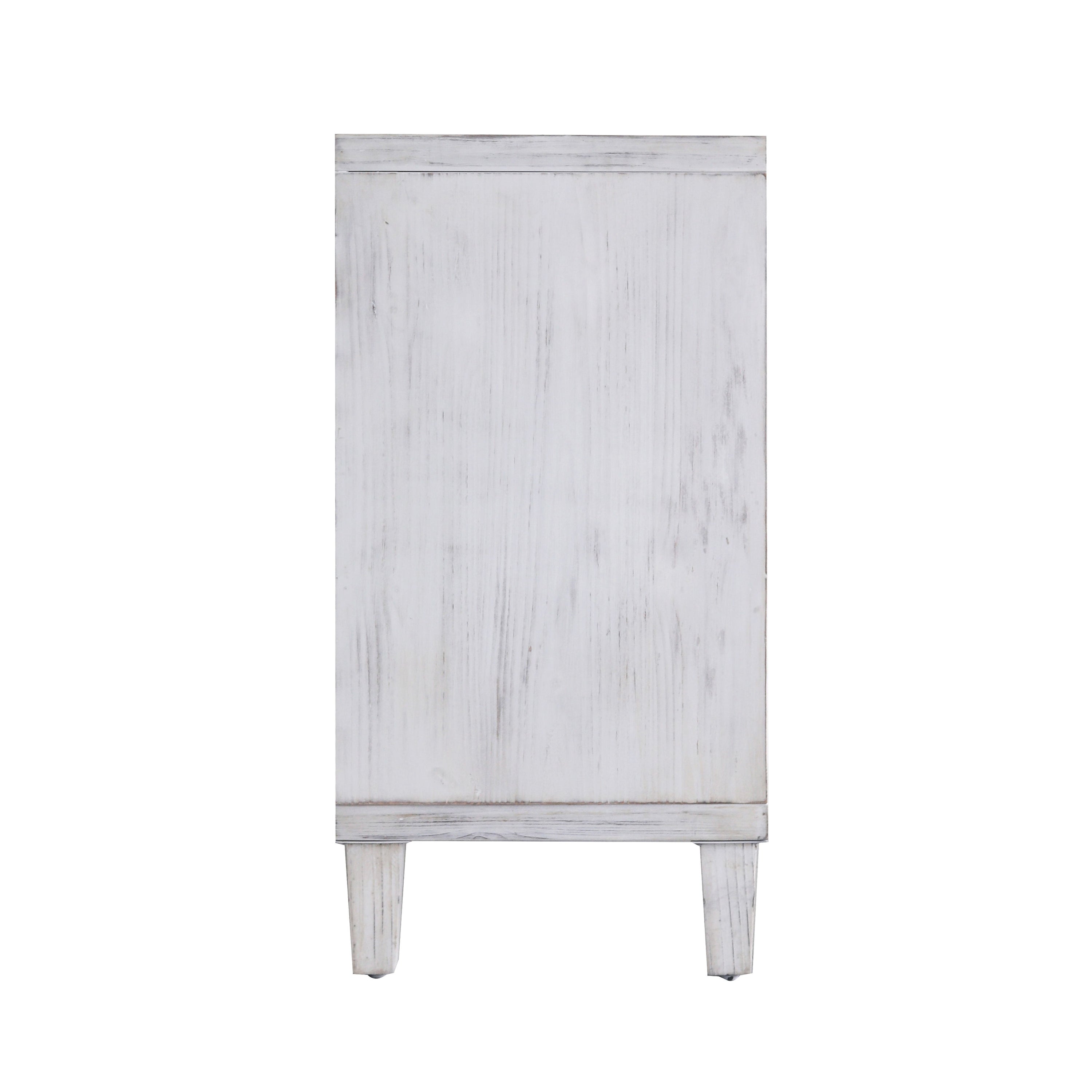 Accent Cabinet 4 Door Wooden Cabinet Sideboard Buffet Server Cabinet Storage Cabinet, For Living Room, Entryway, Hallway, Office, Kitchen And Dining Room - White Wash