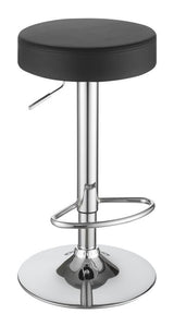 Ramses - 29" Adjustable Bar Stool Black by CoasterEveryday | Bel Furniture