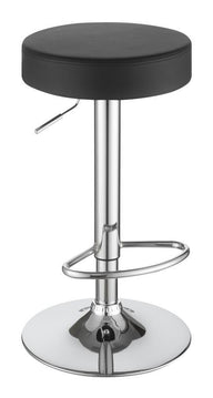 Ramses - 29" Adjustable Bar Stool Black by CoasterEveryday | Bel Furniture