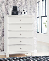Fortman - White - Five Drawer Chest by Signature Design by Ashley® | Bel Furniture