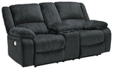 Draycoll - Reclining Loveseat Dark Gray Power Reclining by Signature Design by Ashley® | Bel Furniture