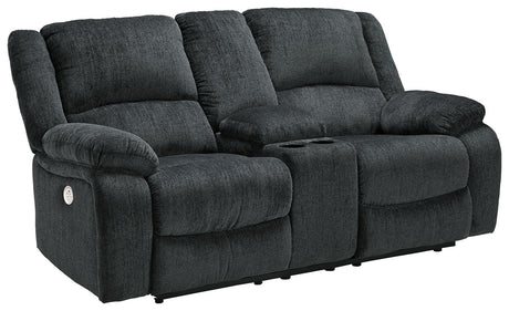 Draycoll - Reclining Loveseat Dark Gray Power Reclining by Signature Design by Ashley® | Bel Furniture