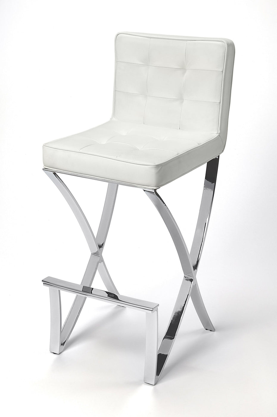 Iron Bar Chair - Off - White / Silver