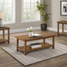 Payne - Coffee And End Table Set Light Brown 3 Pc. Coffee Table, 2 End Tables by Coaster Fine Furniture | Bel Furniture