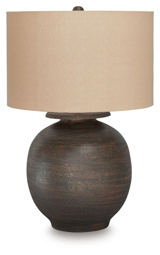 Carlenbury - Antique Brown - Metal Table Lamp by Signature Design by Ashley® | Bel Furniture