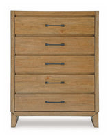 Sherbana - Five Drawer Chest - Light Brown
