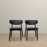 Korb - Dining Chair (Set of 2) - Black by Ashcroft Furniture | Bel Furniture