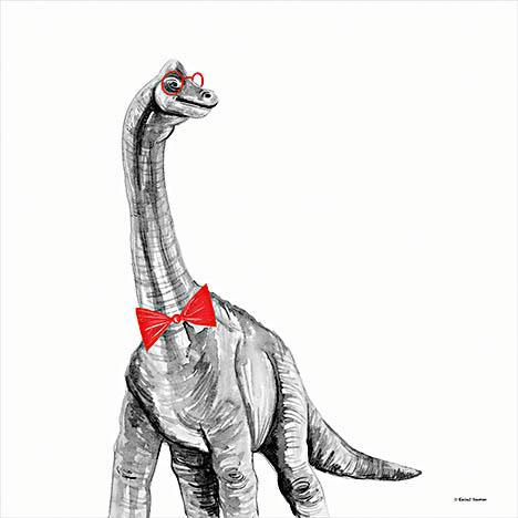 Longneck In A Bow Tie By Rachel Nieman (Framed) (Small) - White