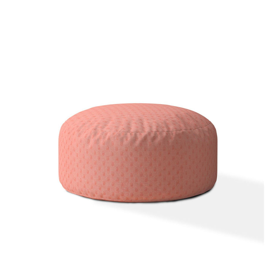 Polyester Round Pouf Cover - Pink