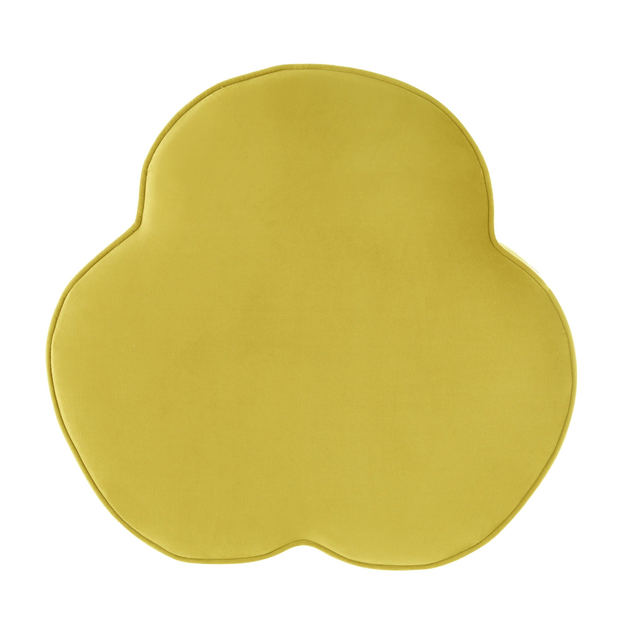 Velvet Specialty Cocktail Ottoman - Yellow