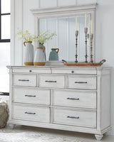 Kanwyn - Dresser, Mirror White Dresser & Mirror by Benchcraft® | Bel Furniture