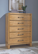 Sherbana - Light Brown - Five Drawer Chest by Signature Design by Ashley® | Bel Furniture