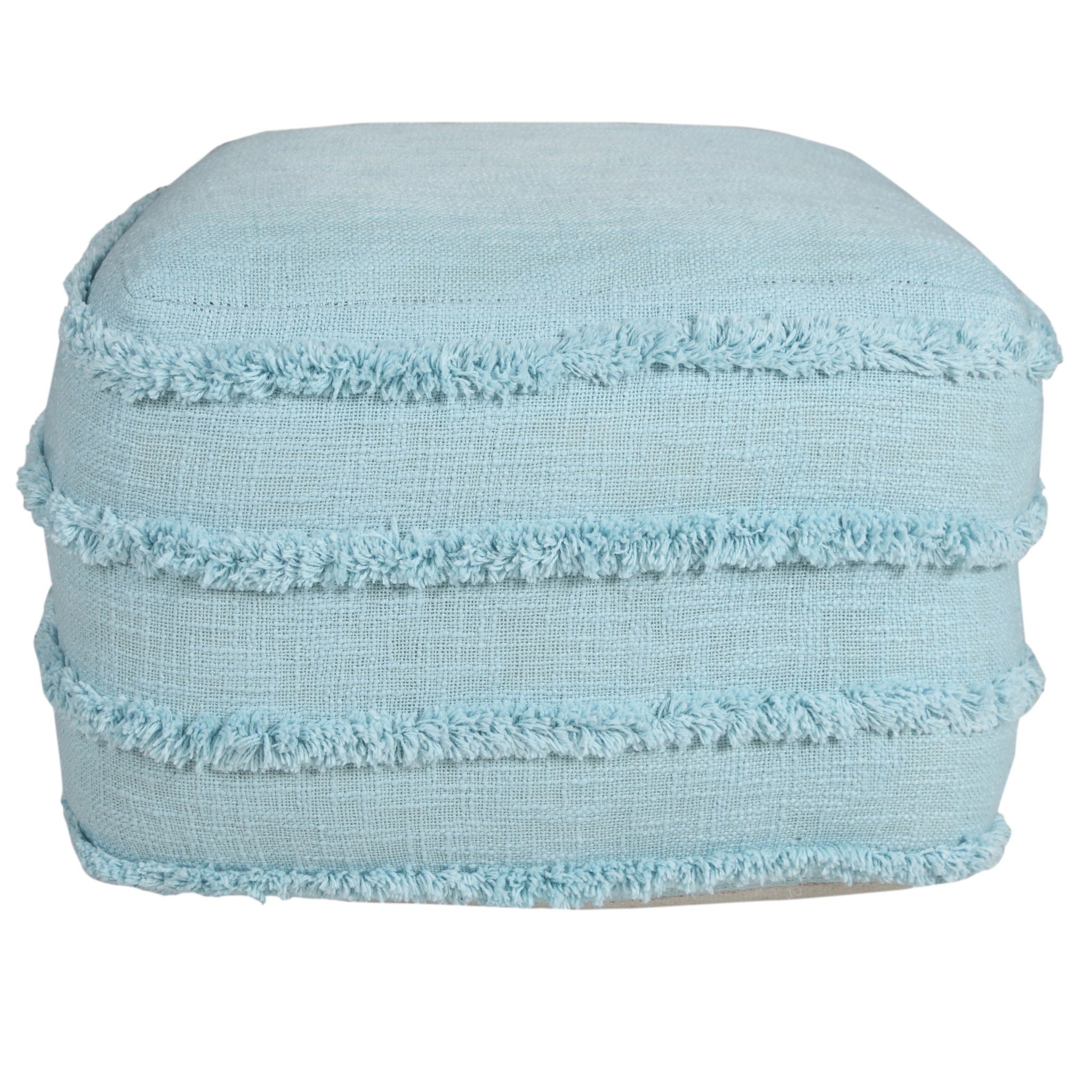 Cotton Ottoman - Light Blue