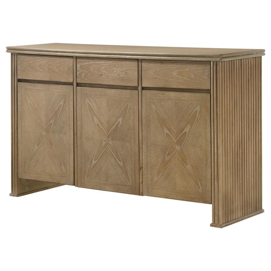 Adina - 2-Door Sideboard Server - Distressed Light Brown by Coaster Fine Furniture | Bel Furniture