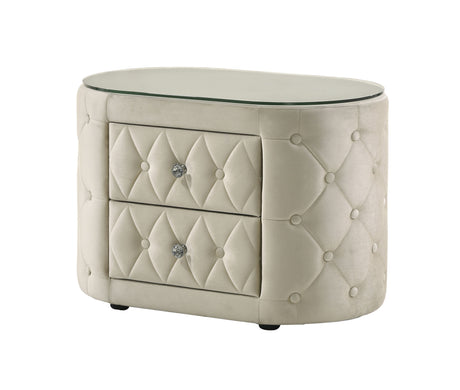 Voltare - Nightstand White by Crown Mark | Bel Furniture